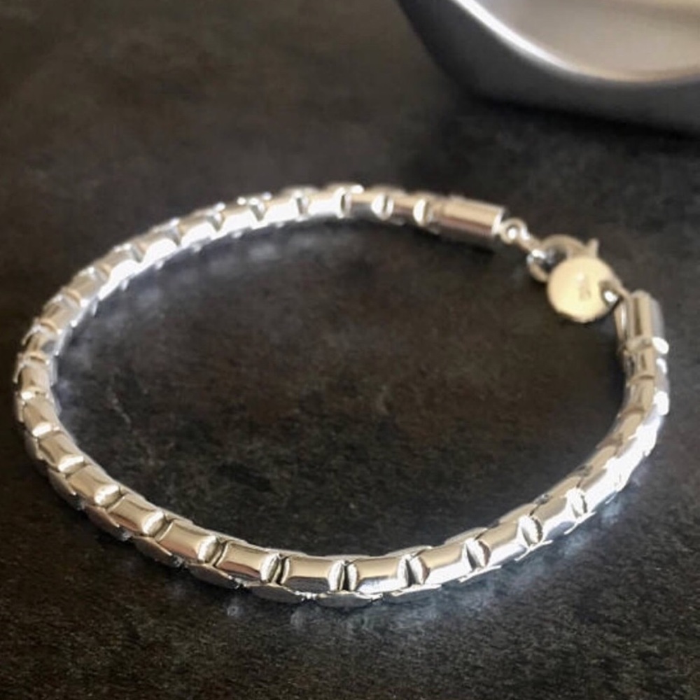 ✨925 Sterling Silver Box Chain Bracelet 8”in✨